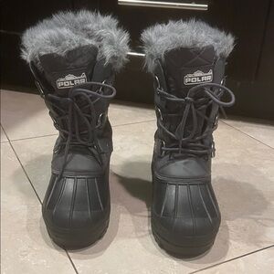 Polar Boot Women's Waterproof Tactical Mountain Snow GREY Boots Size 7